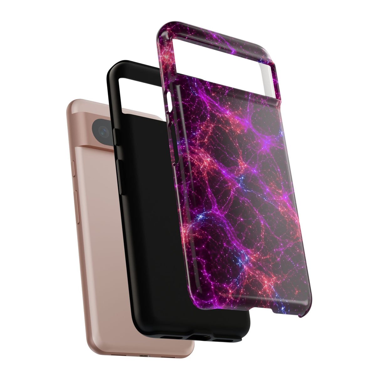 Neon Mycelium - Ember Orchid Phone Case