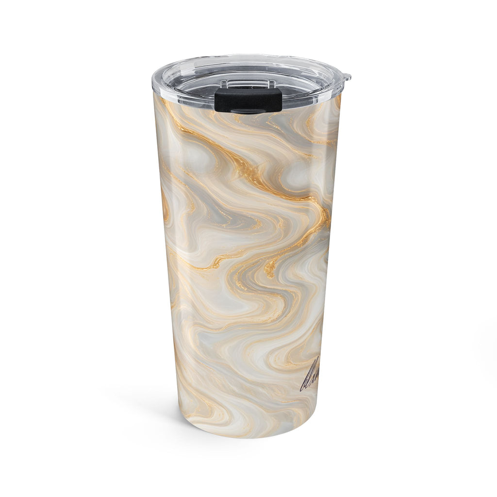 White & Gold Marble 20oz Tumbler