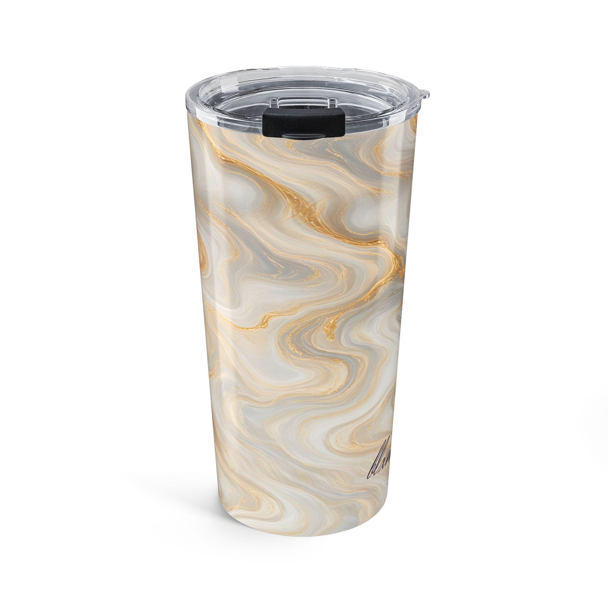 White & Gold Marble 20oz Tumbler