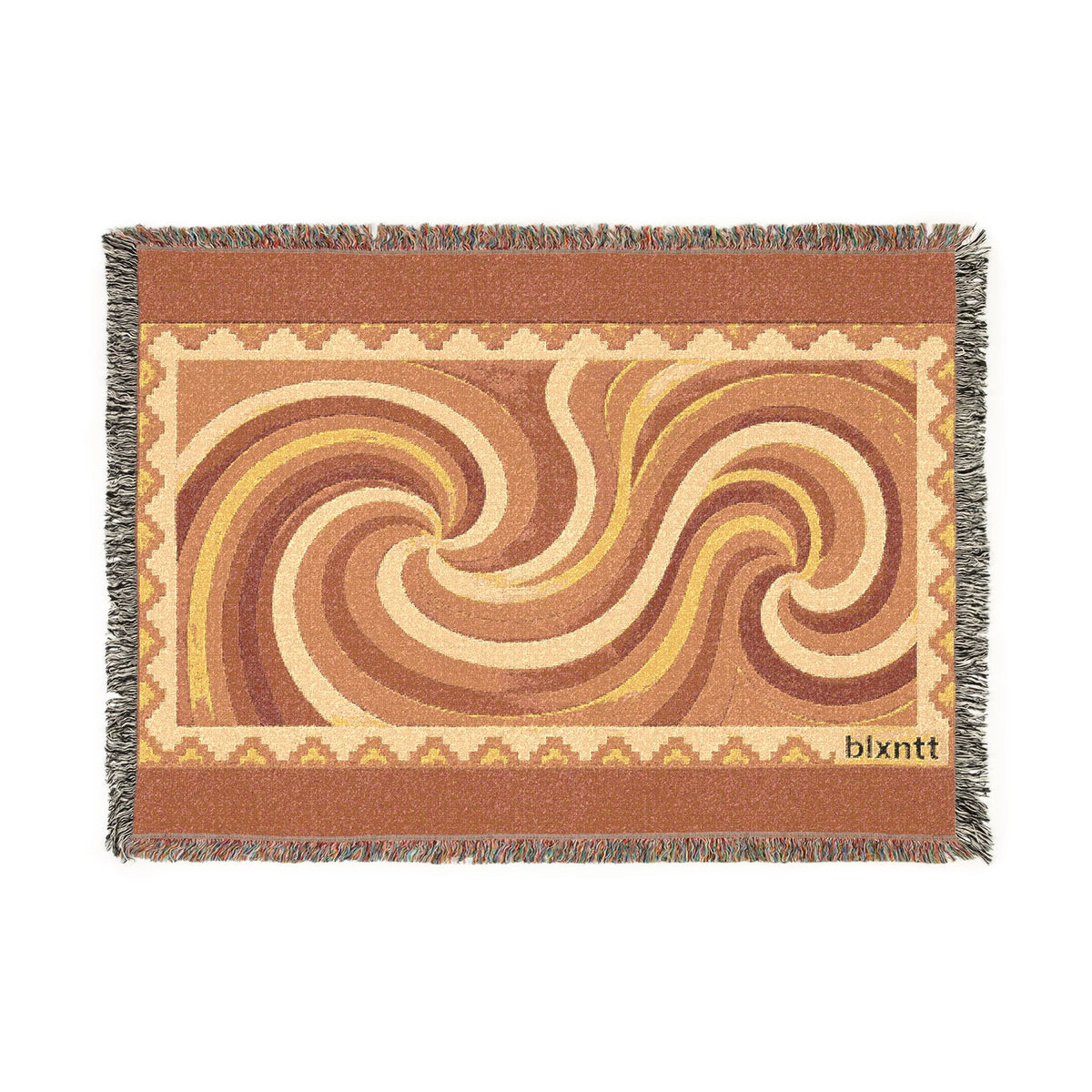 BLXNTT Orange Hippie Woven Blanket #2