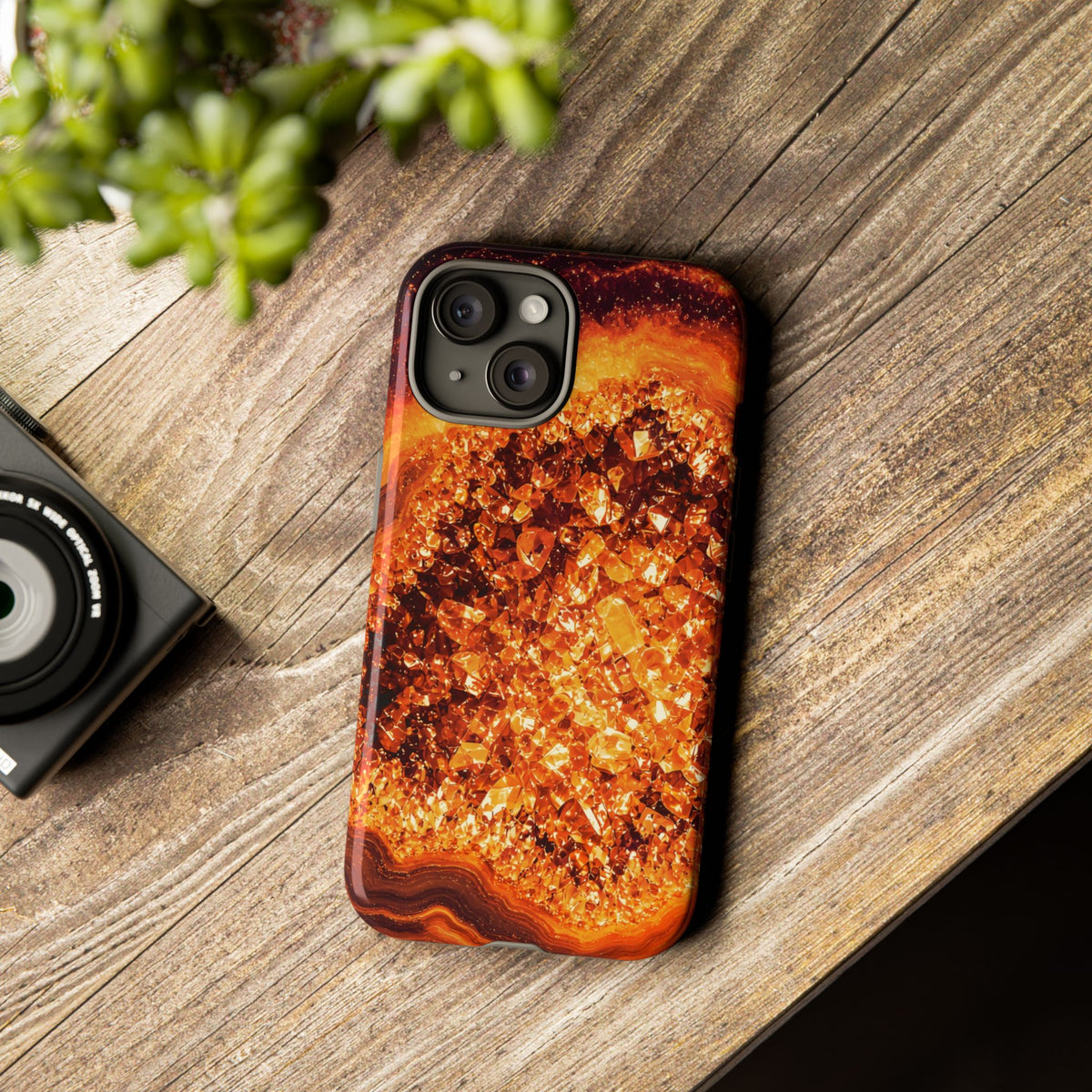 Geode Core - Molten Lava Phone Case