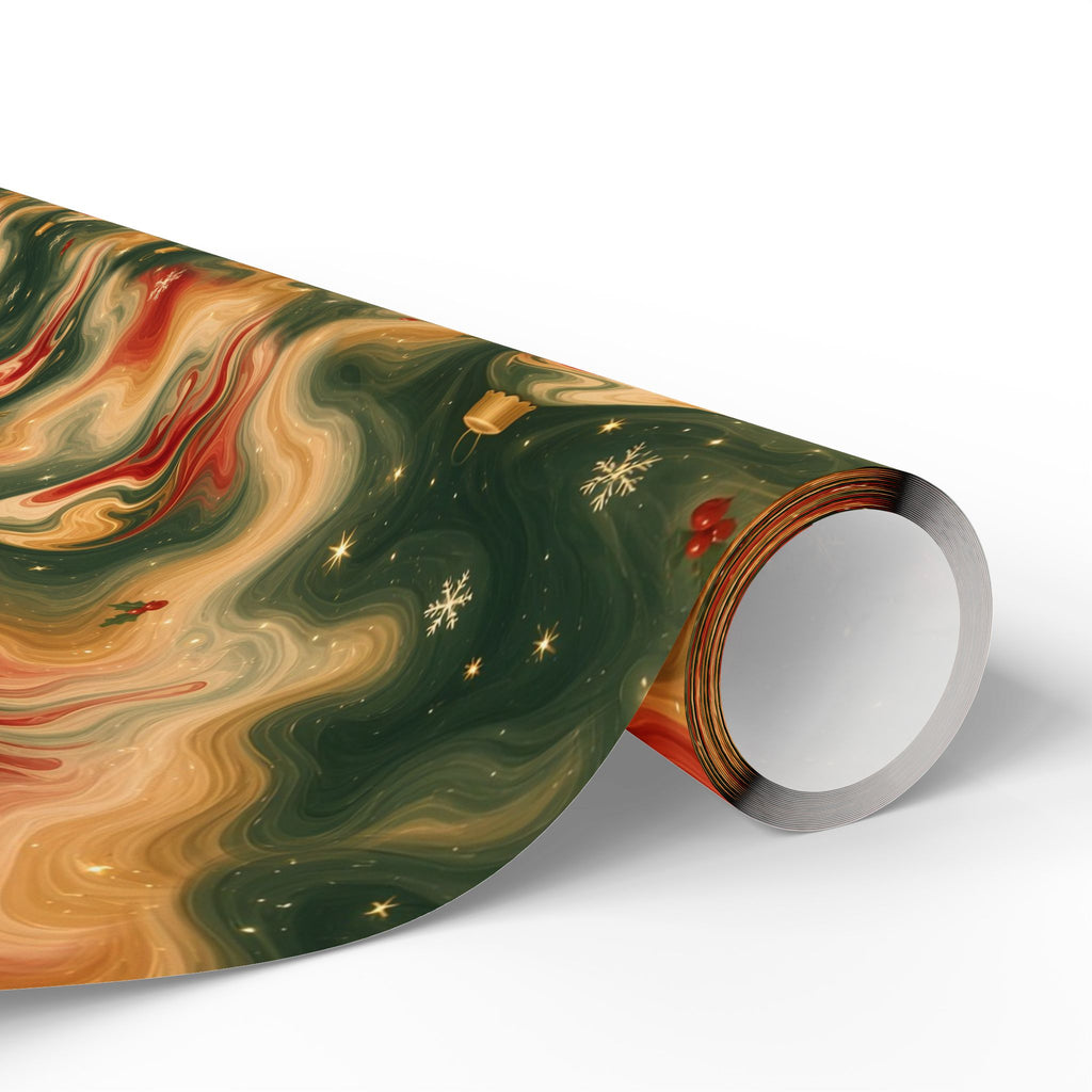 Melting Ornaments Trippy Christmas Wrapping Paper