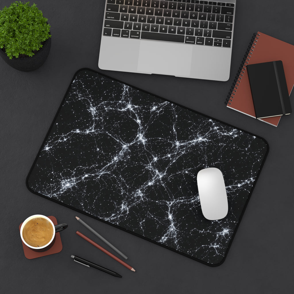 Neon Mycelium - Silver Ghost Desk Mat