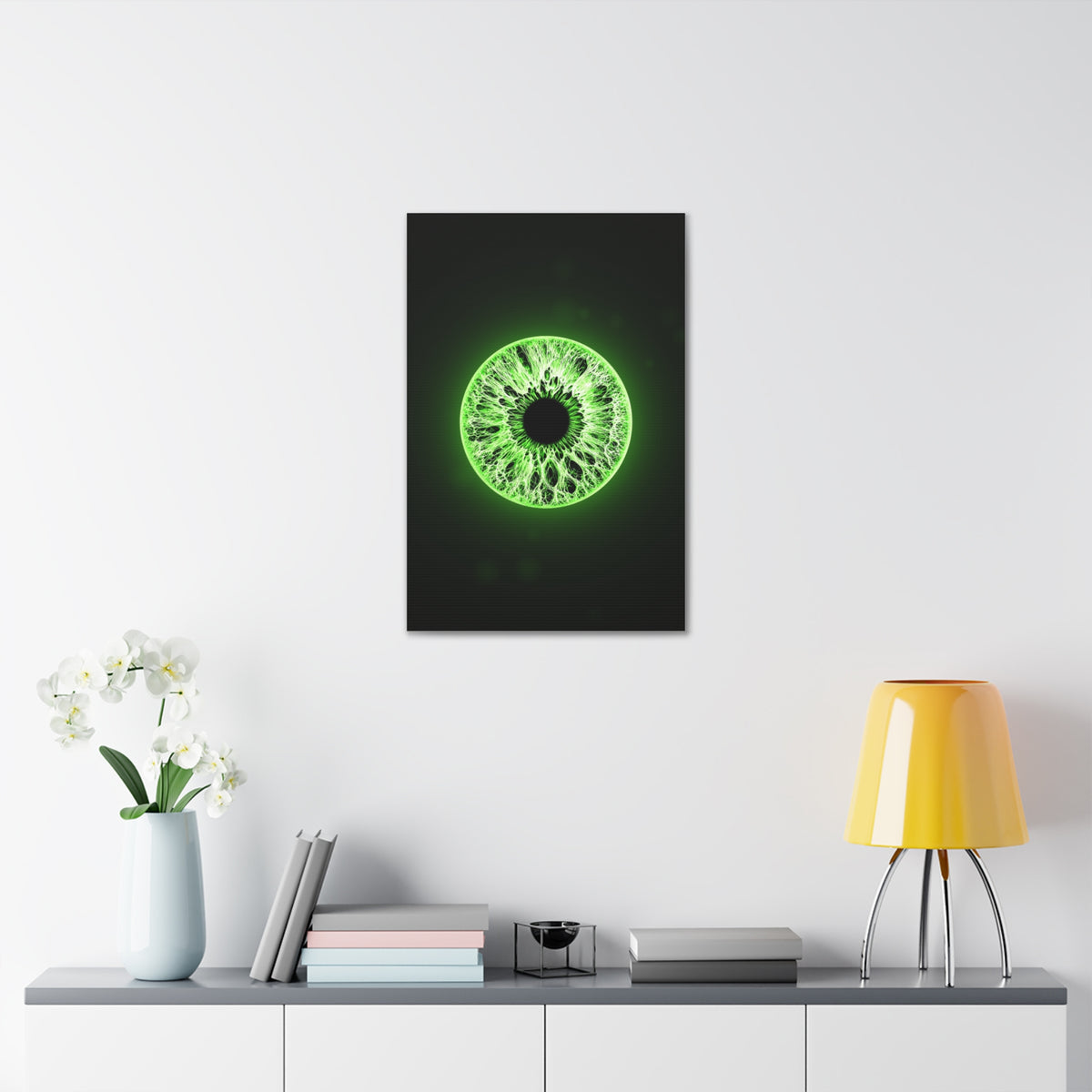 BLXNTT Iris – Lace Web Lime Shock Glossy Canvas