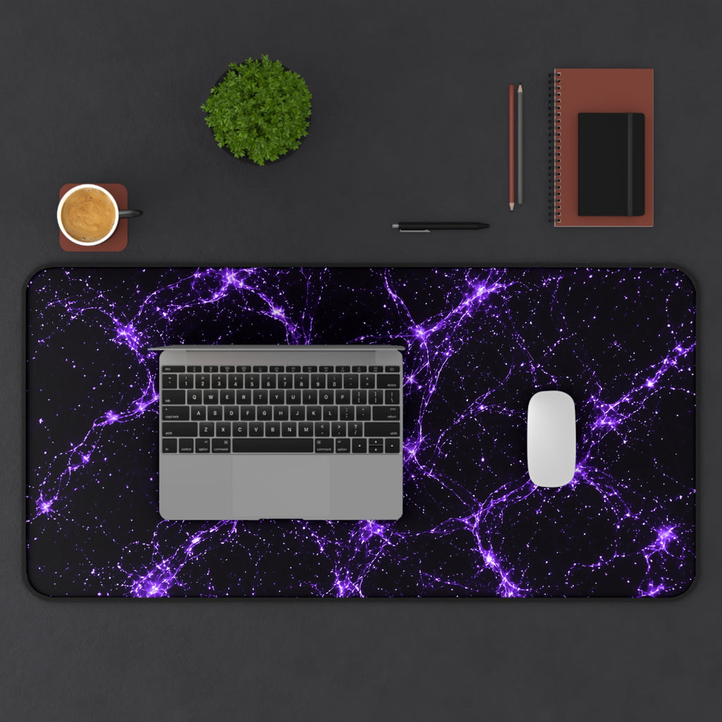 Neon Mycelium - Ultraviolet Desk Mat