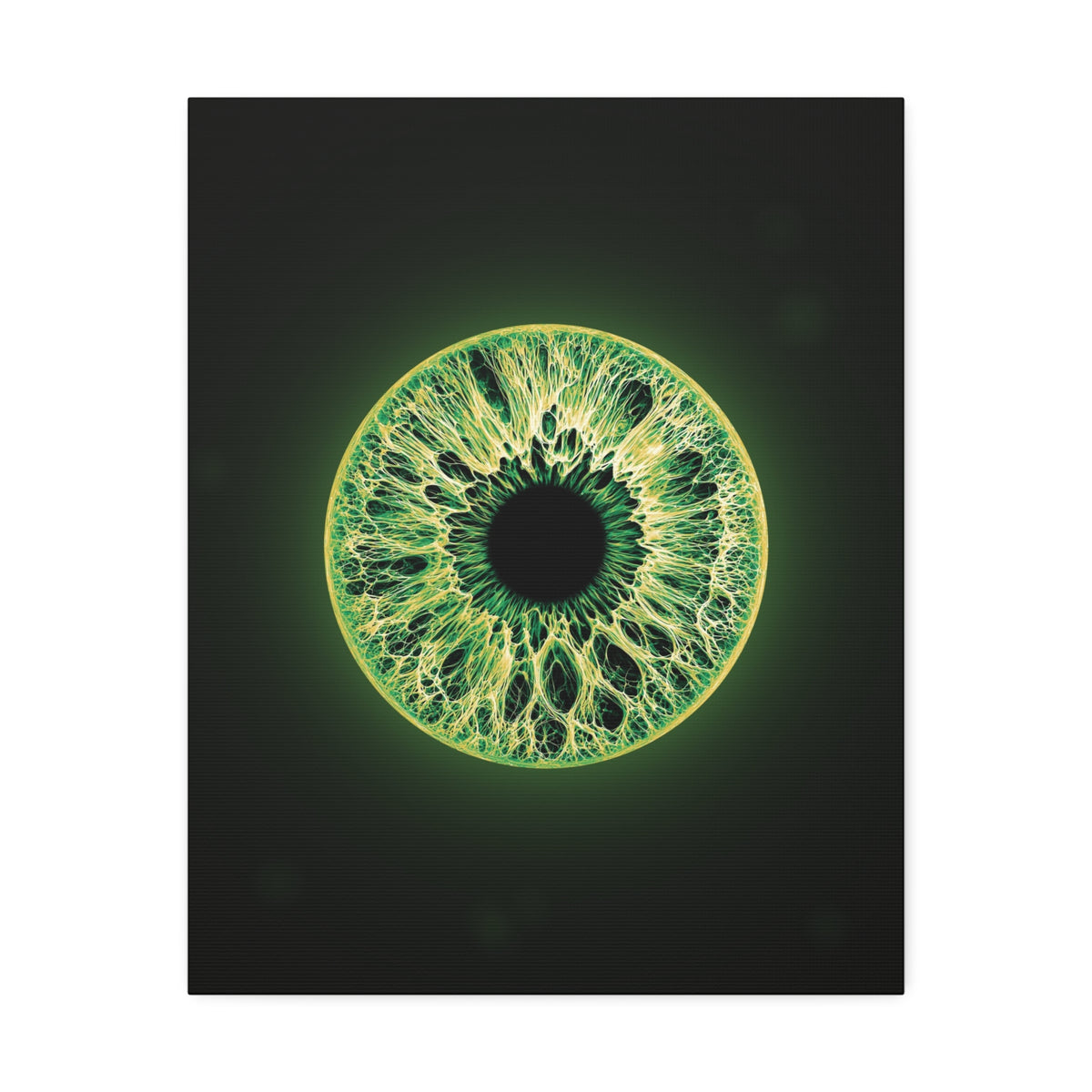 BLXNTT Iris – Lace Web Emerald Gold Glossy Canvas