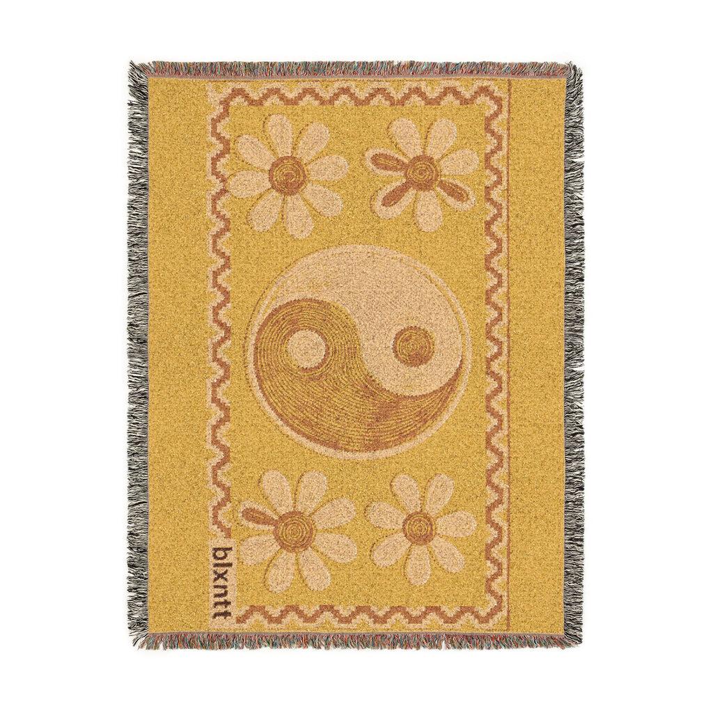 BLXNTT Yellow Hippie Woven Blanket #4