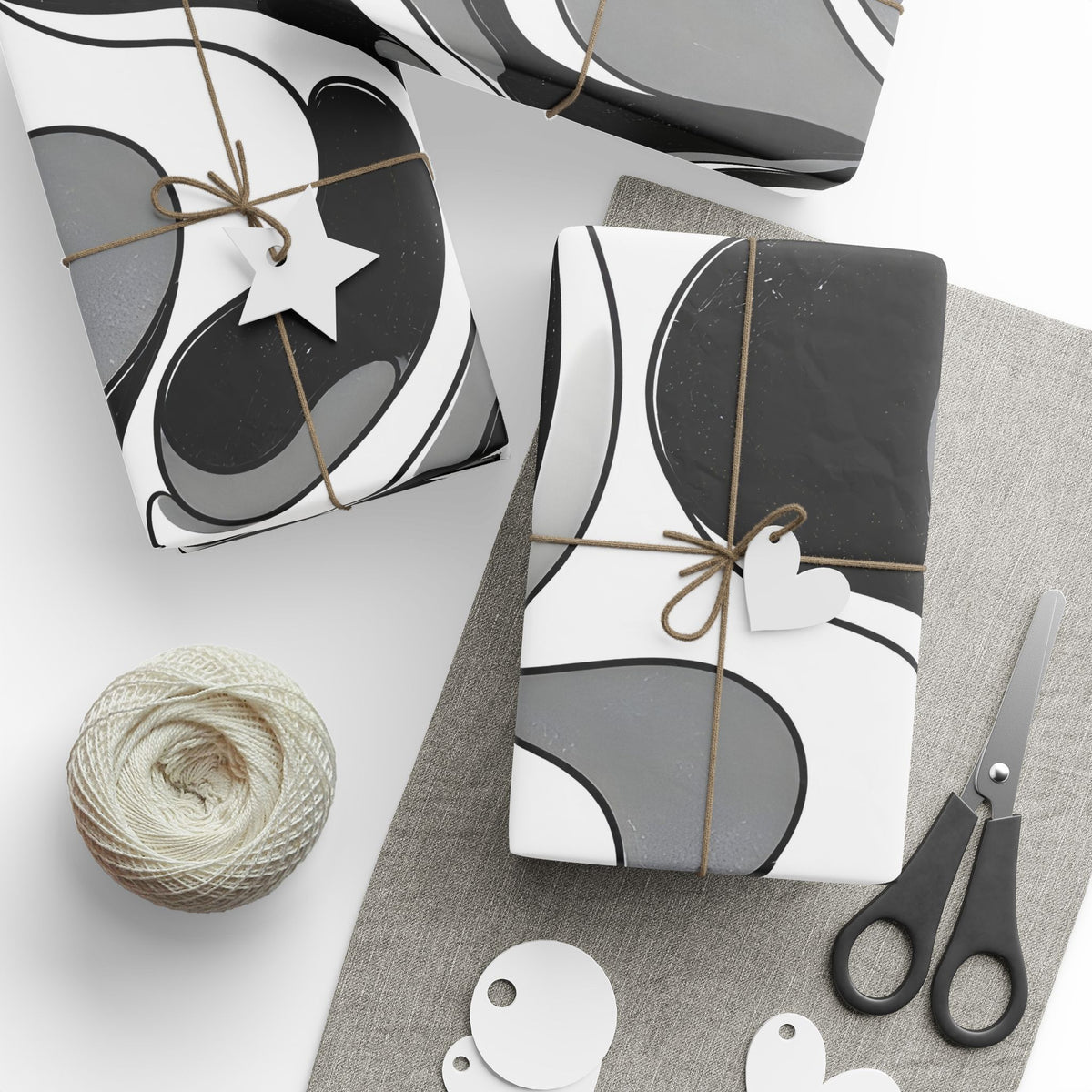 Fillmore Flow - Monochrome Wrapping Paper