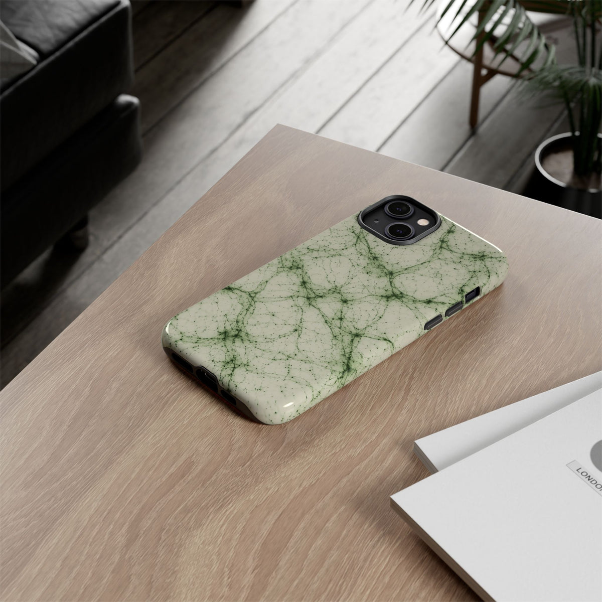 Neon Mycelium - Matcha Latte Phone Case
