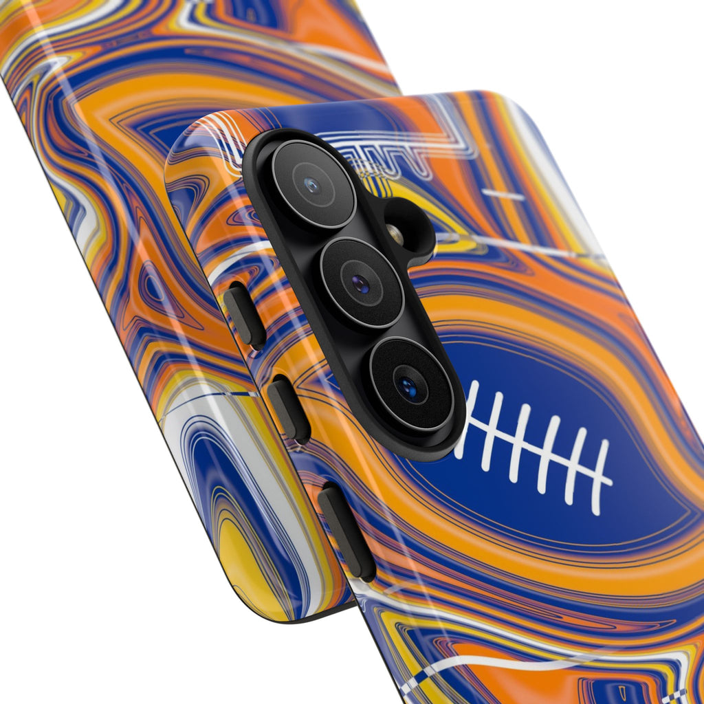 Royal Blue & Yellow Trippy Football Phone Case