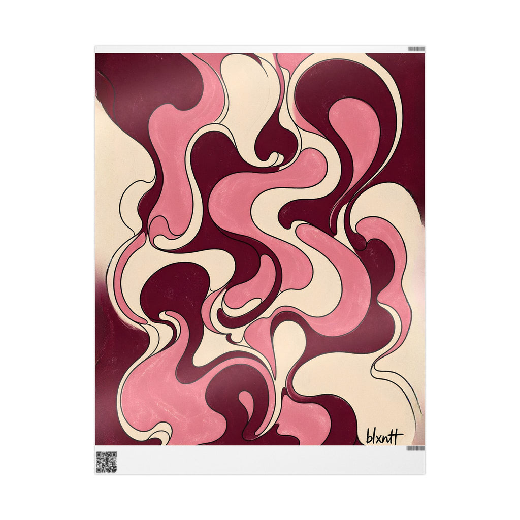 Fillmore Flow - Burgundy & Blush Wrapping Paper