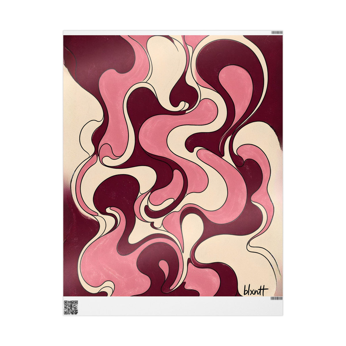 Fillmore Flow - Burgundy & Blush Wrapping Paper
