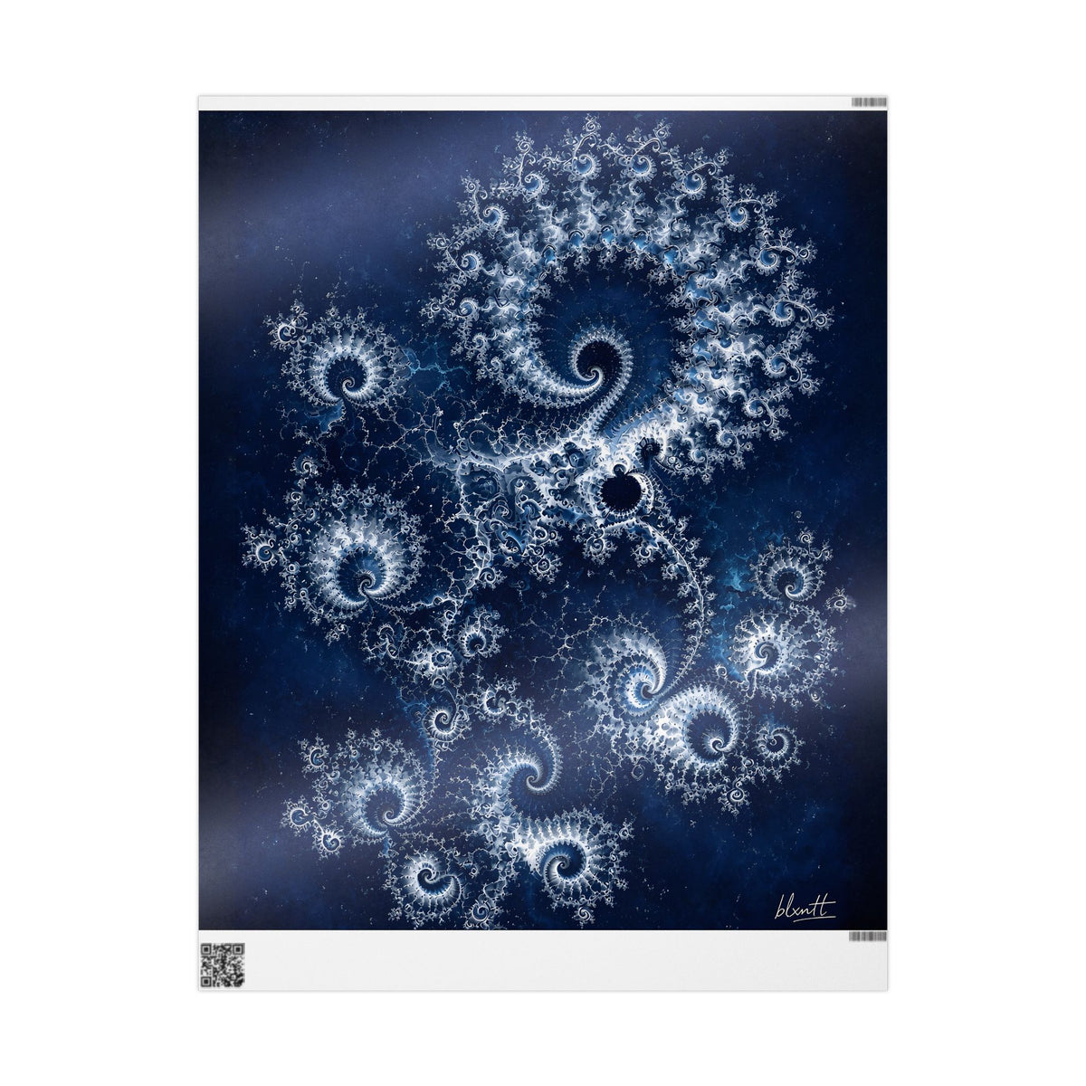 Copper Infinity - Ice Blue & Silver Wrapping Paper