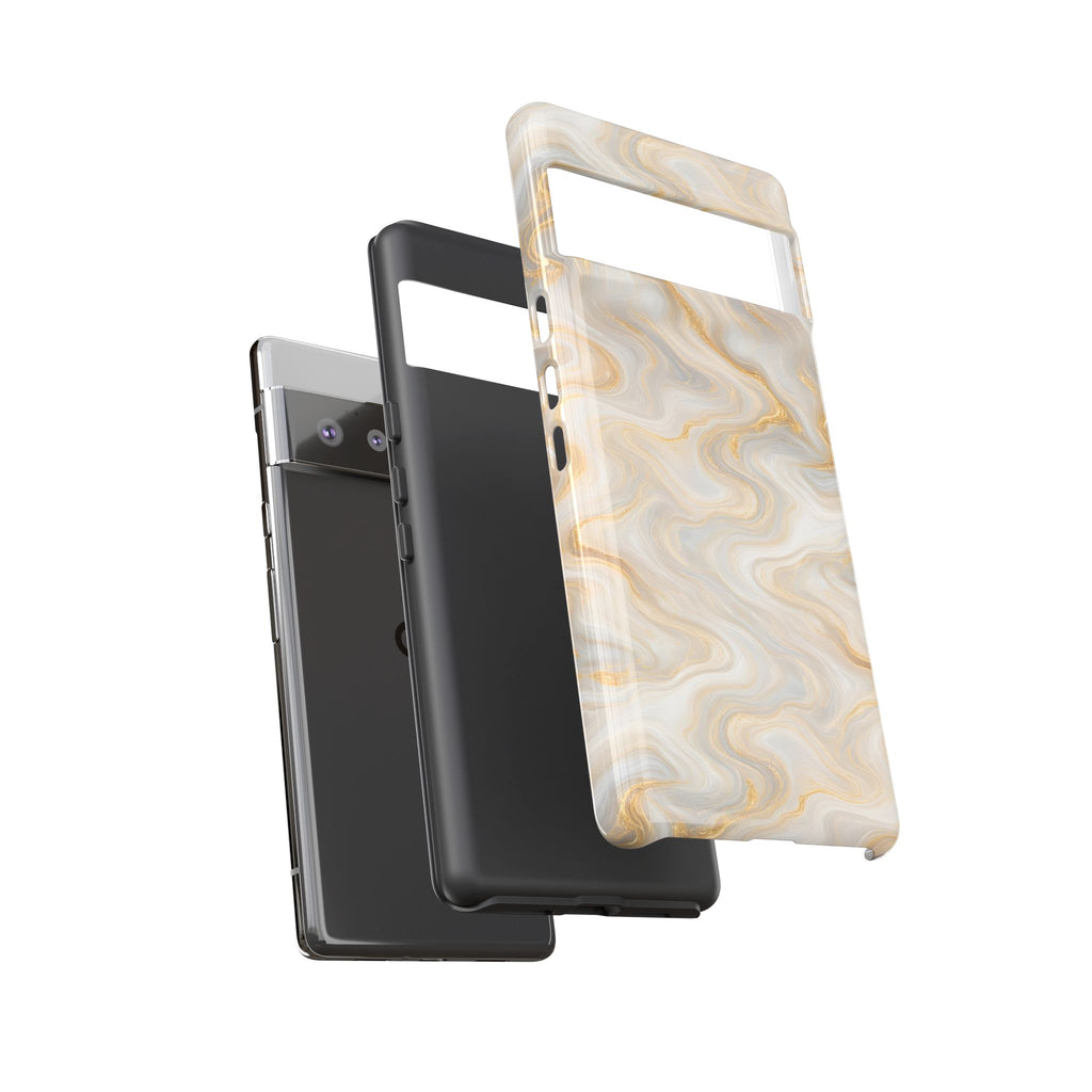 White & Gold Marble Phone Case