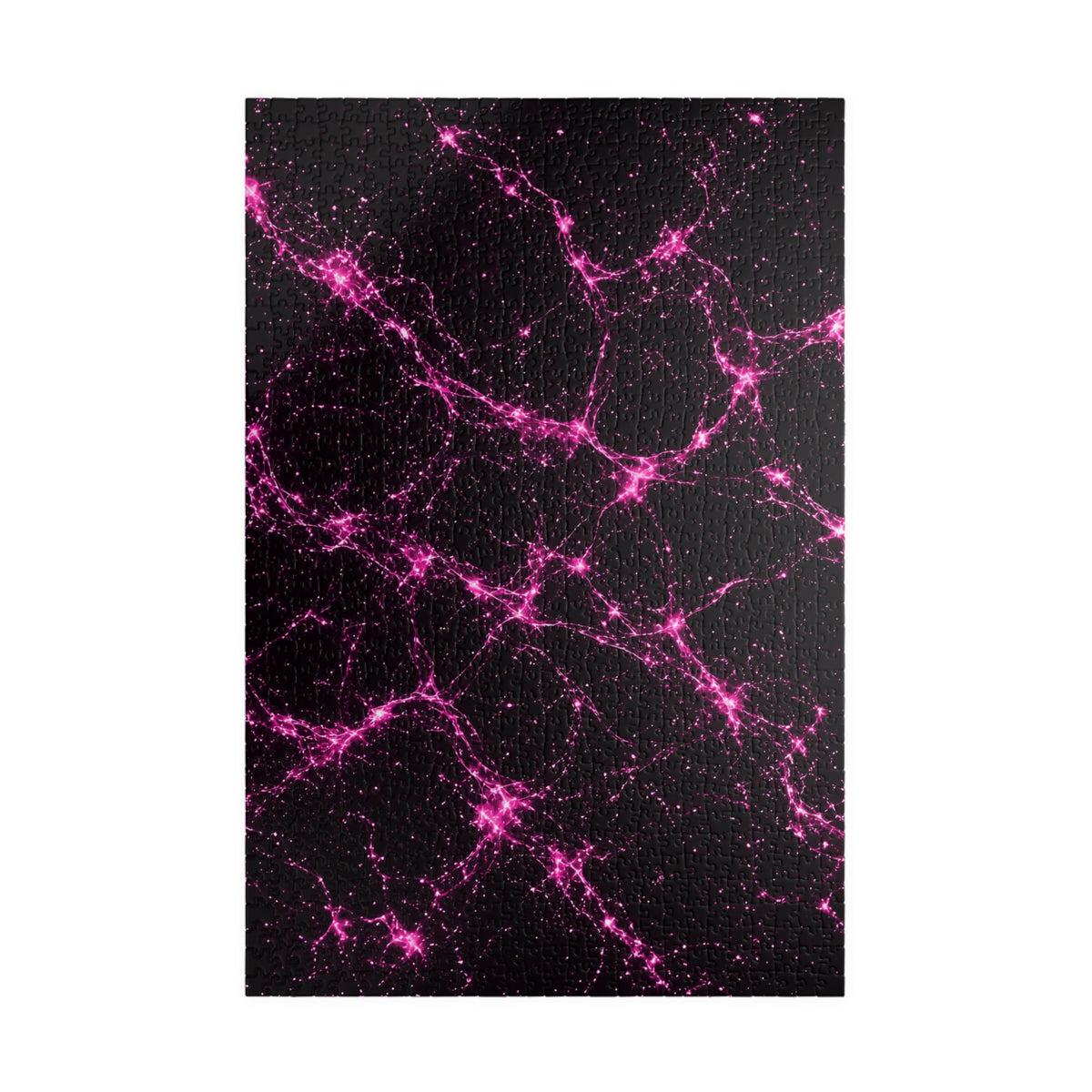 Neon Mycelium - Hot Pink Pulse Jigsaw Puzzle