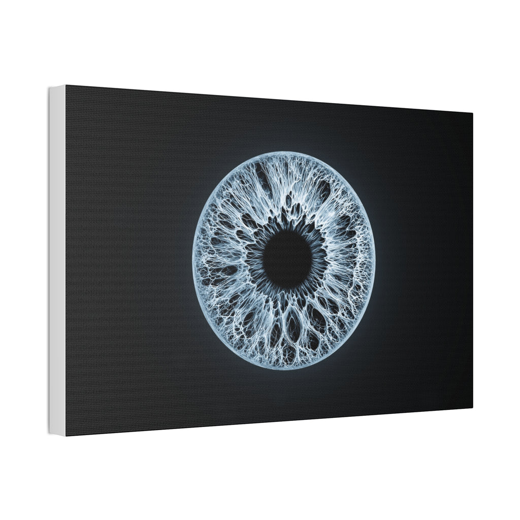 BLXNTT Iris – Lace Web Ice Blue Glossy Canvas