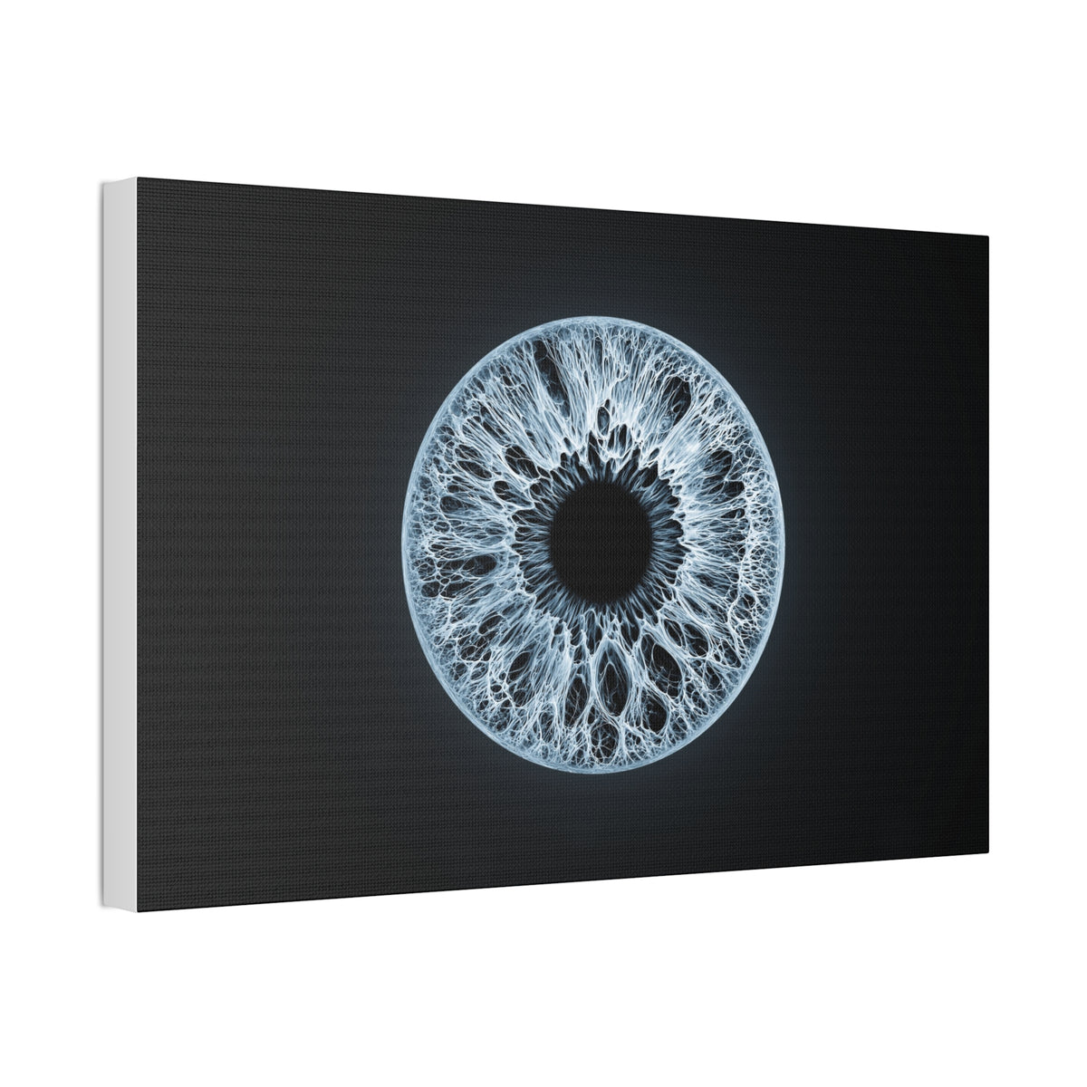 BLXNTT Iris – Lace Web Ice Blue Glossy Canvas