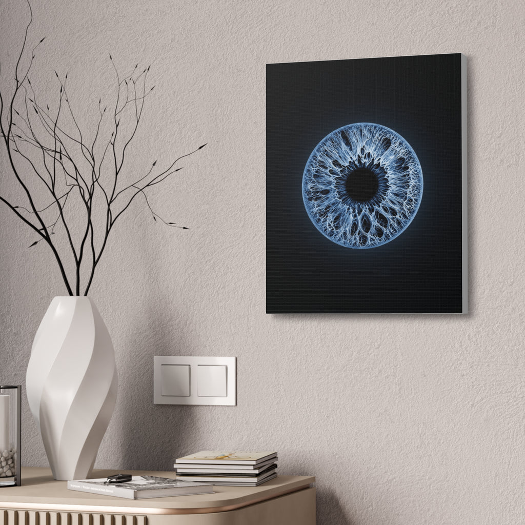 BLXNTT Iris – Lace Web Blue Glossy Canvas