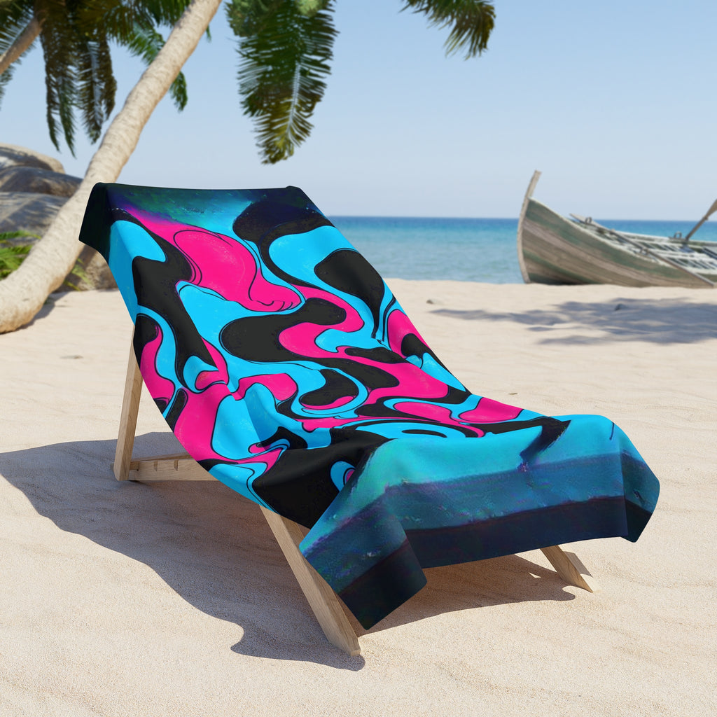 Fillmore Flow - Cyberpunk Beach Towel