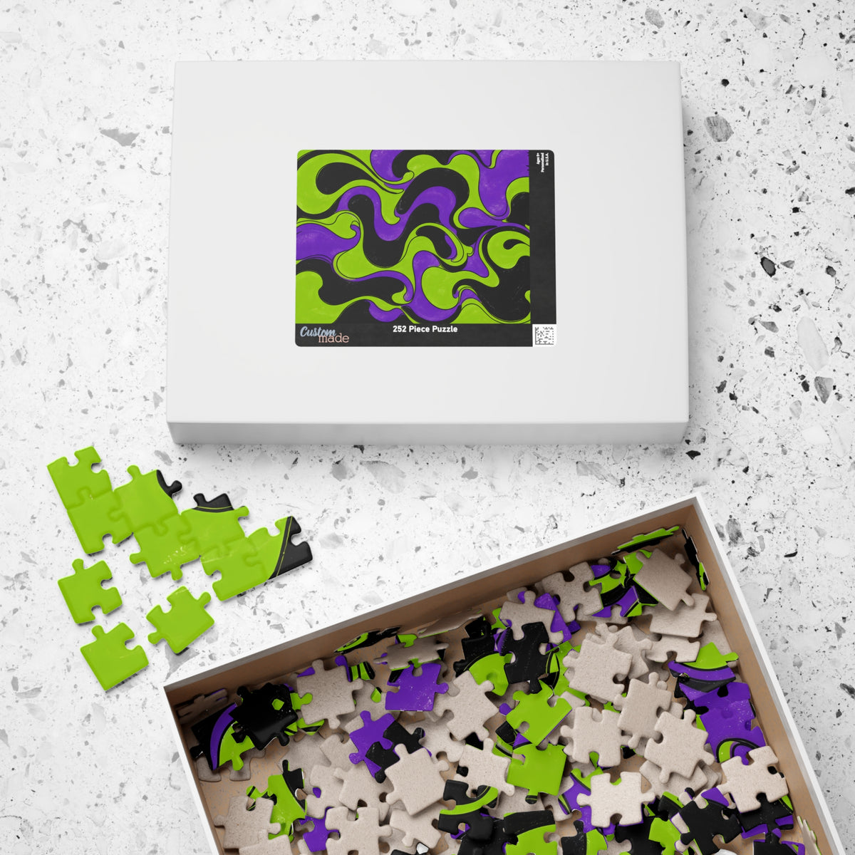 Fillmore Flow - Lime & Purple Jigsaw Puzzle