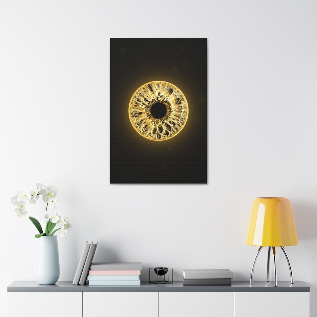 BLXNTT Iris – Lace Web Molten Gold Glossy Canvas