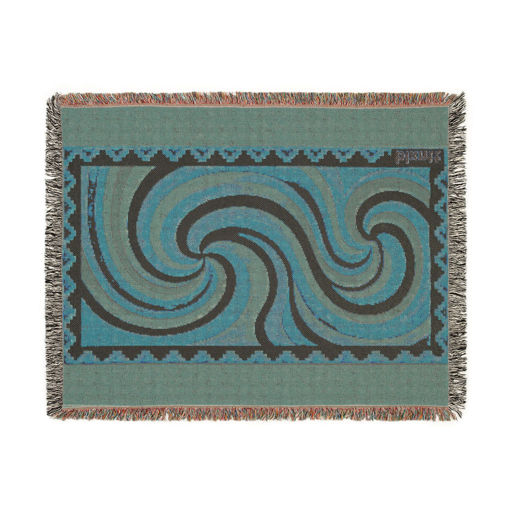 BLXNTT Orange Hippie Woven Blanket #2