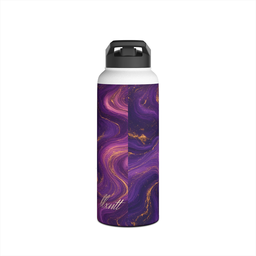 Royal Purple Marble Water Bottle