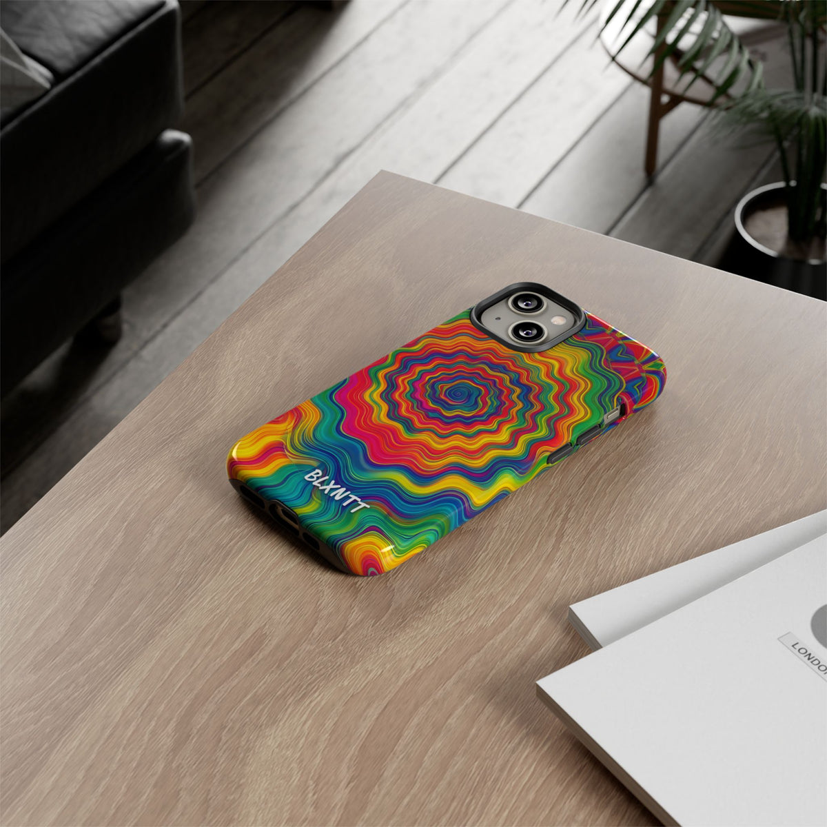 Hypnotic Rainbow Ripple Phone Case