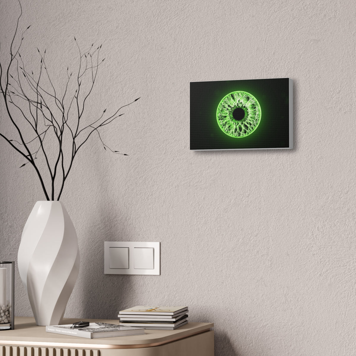 BLXNTT Iris – Lace Web Lime Shock Glossy Canvas