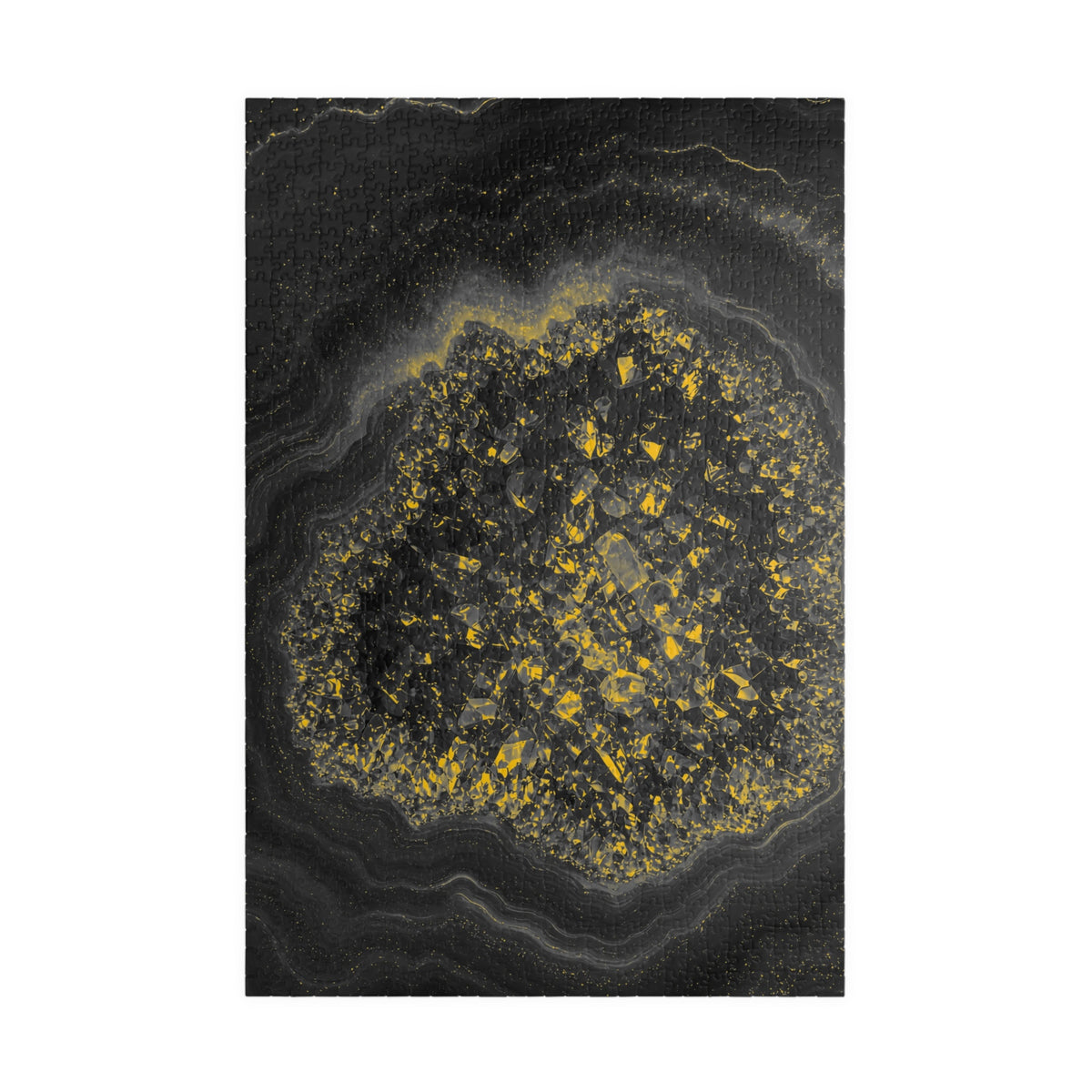 Geode Core - Mono Gold Spark Jigsaw Puzzle