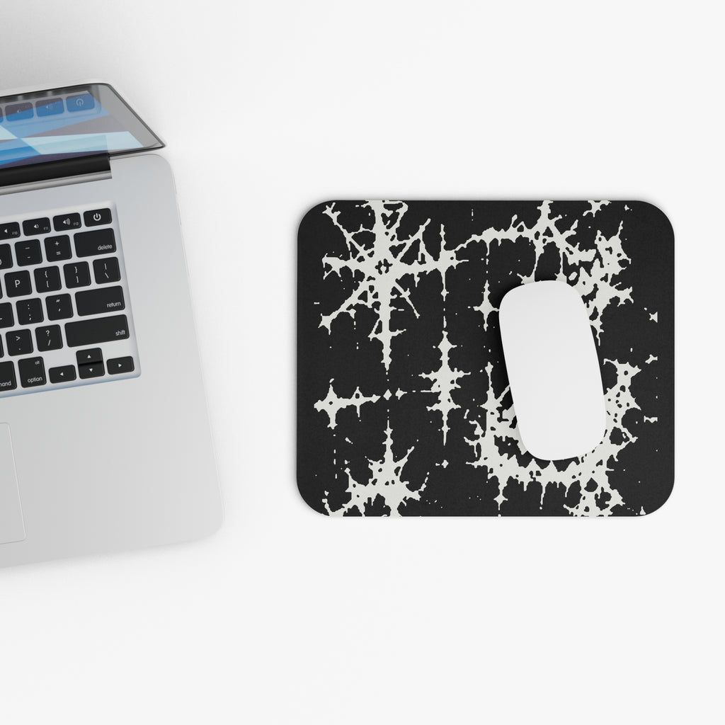 White Spiderweb Pumpkin Mouse Pad