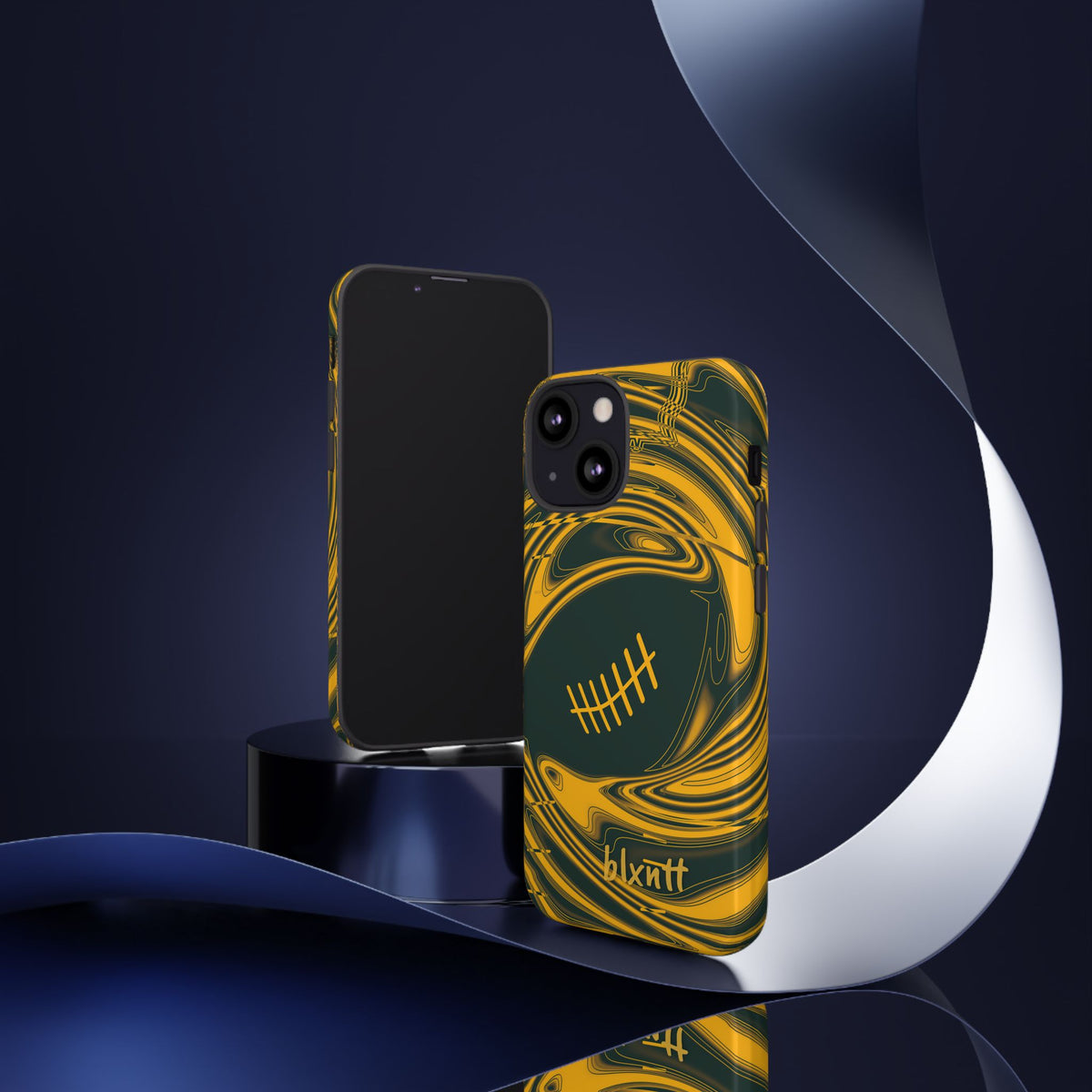 Green & Gold Trippy Football Phone Case