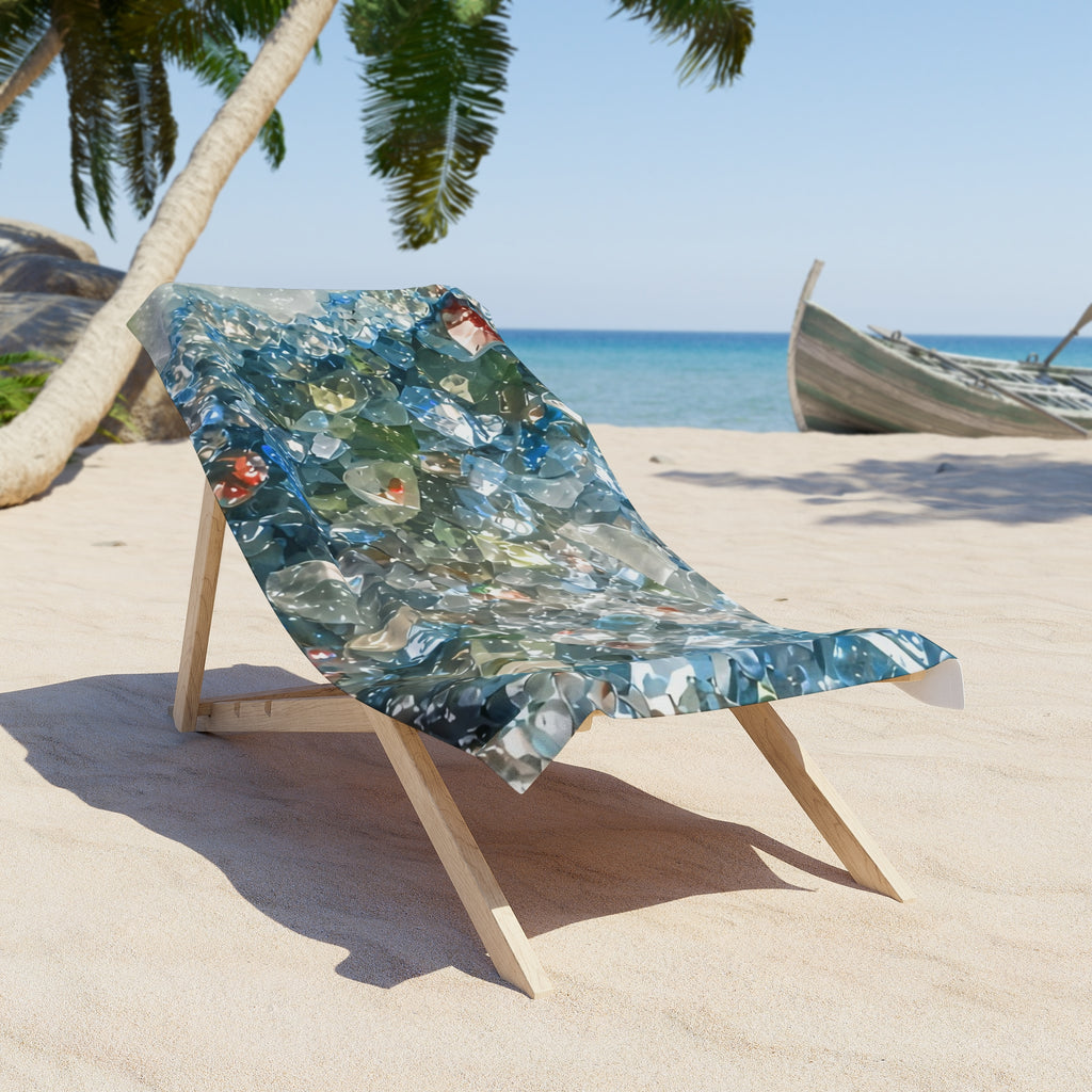 Geode Core - Lagoon Beach Towel