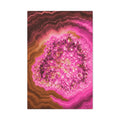 Geode Core - Terracotta Neon Glossy Canvas