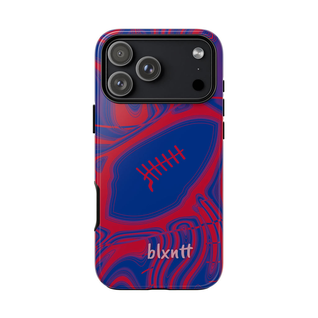 Royal Blue & Red Trippy Football Phone Case