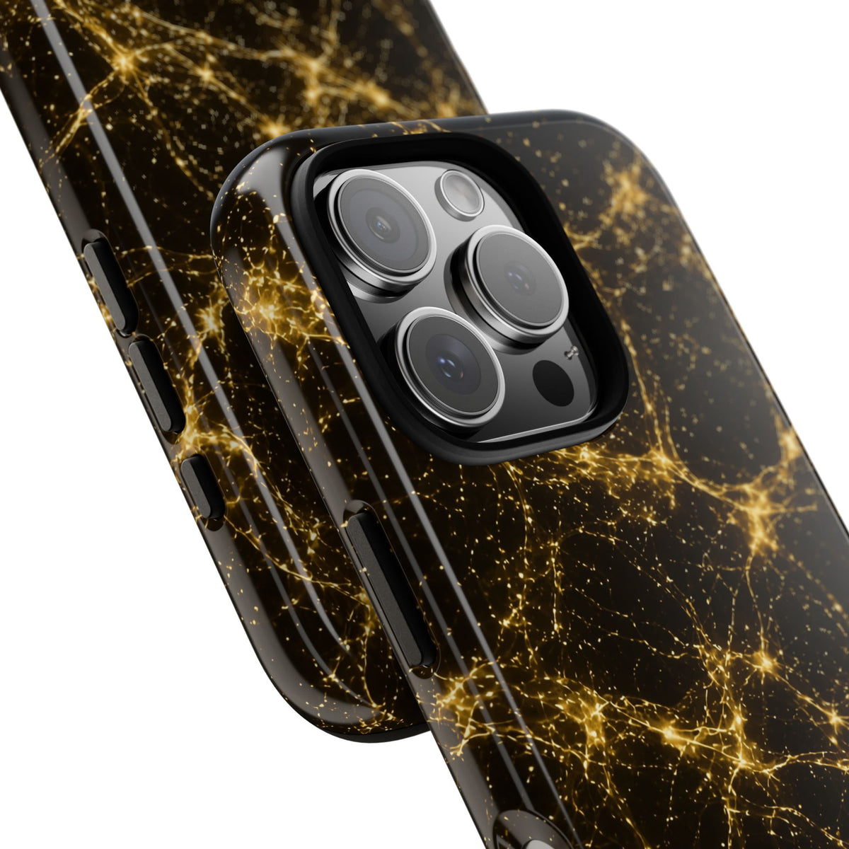 Neon Mycelium - Gold Filigree Phone Case