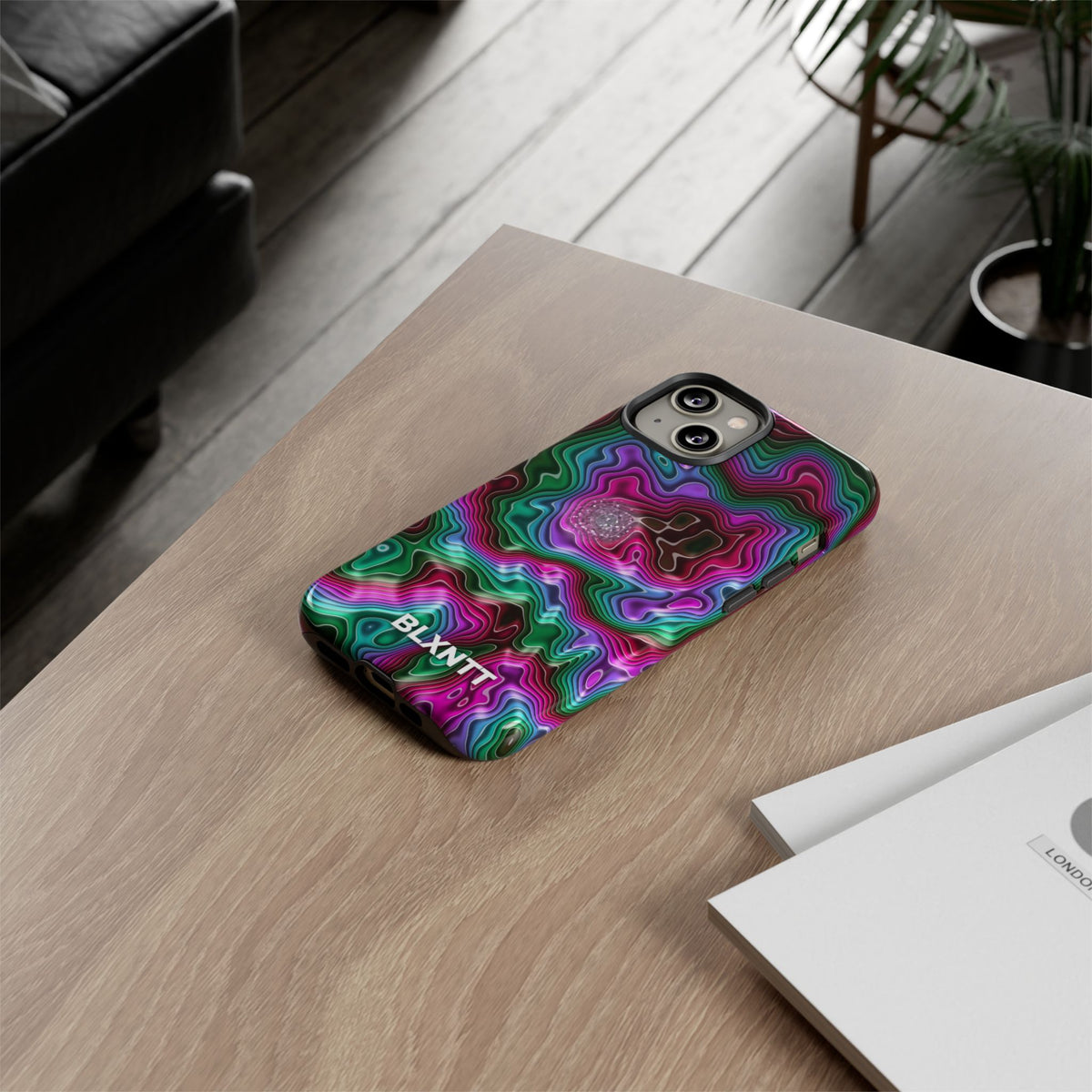 Neon Agate Phone Case
