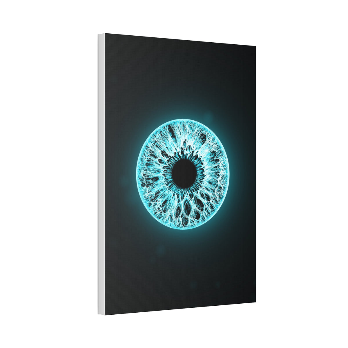 BLXNTT Iris – Lace Web Electric Cyan Glossy Canvas