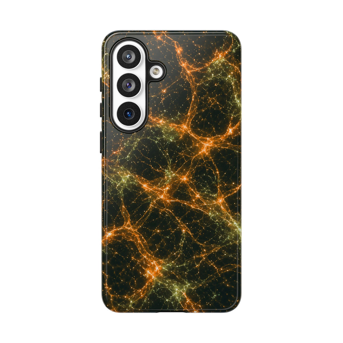 Neon Mycelium - Electric Tangerine Teal Phone Case