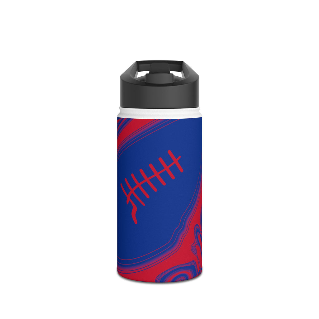 Royal Blue & Red Trippy Football Water Bottle