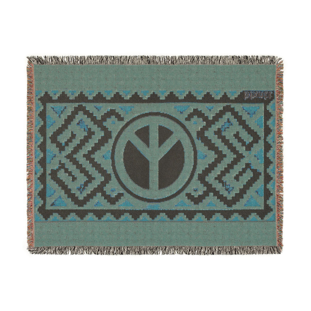BLXNTT Orange Hippie Woven Blanket #3