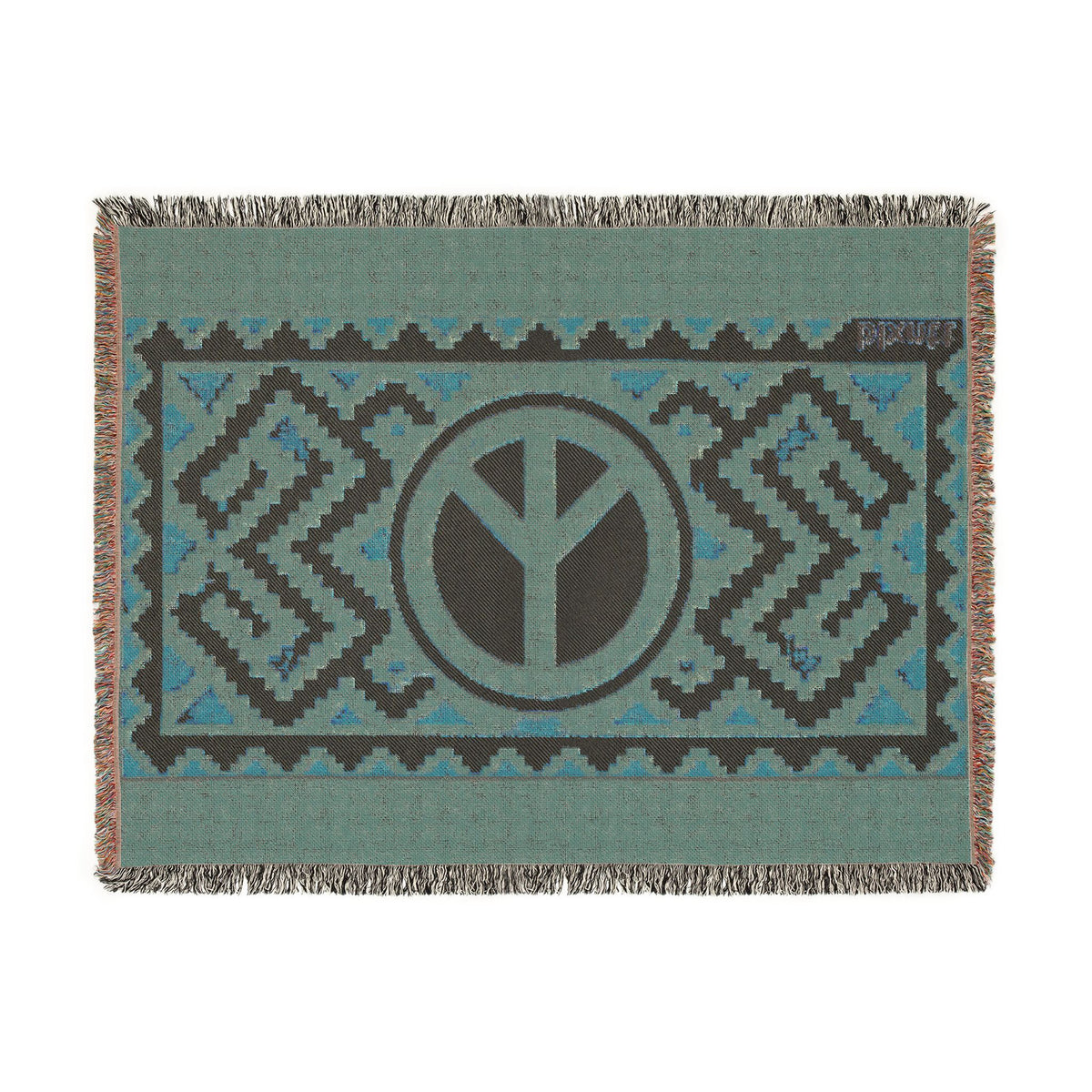 BLXNTT Orange Hippie Woven Blanket #3