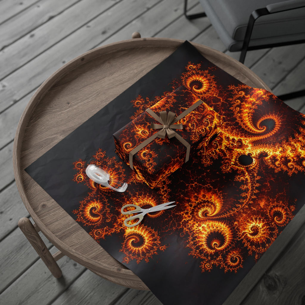 Copper Infinity - Molten Lava Wrapping Paper