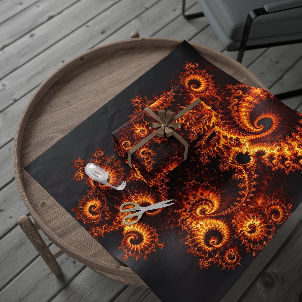 Copper Infinity - Molten Lava Wrapping Paper