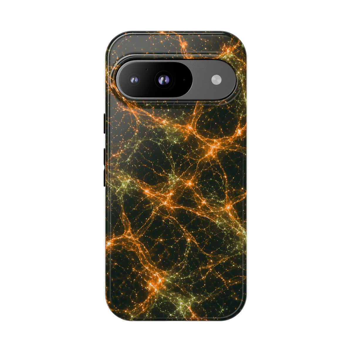 Neon Mycelium - Electric Tangerine Teal Phone Case