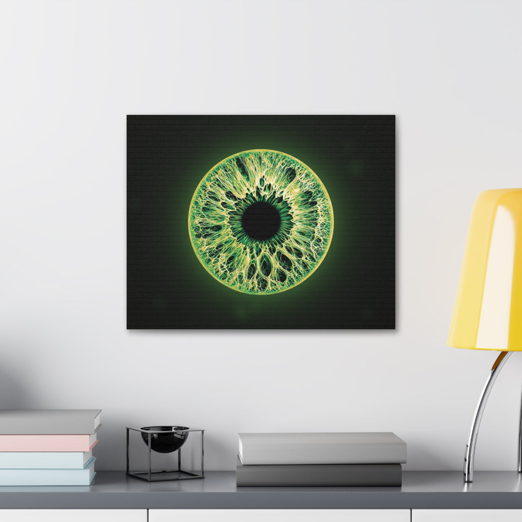 BLXNTT Iris – Lace Web Emerald Gold Glossy Canvas