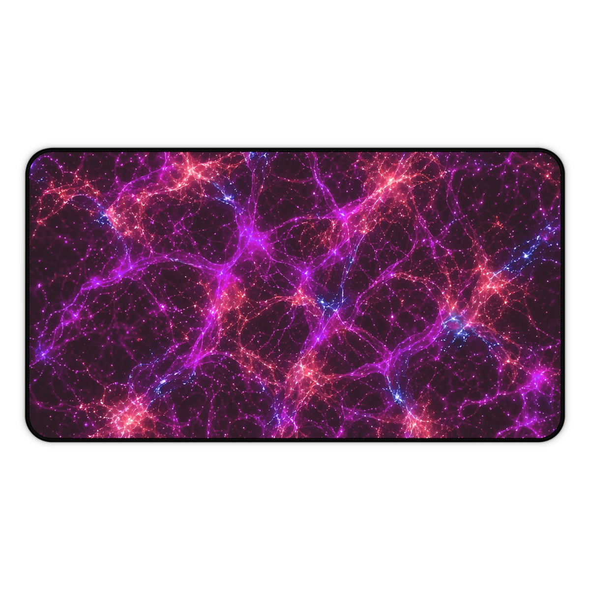 Neon Mycelium - Ember Orchid Desk Mat