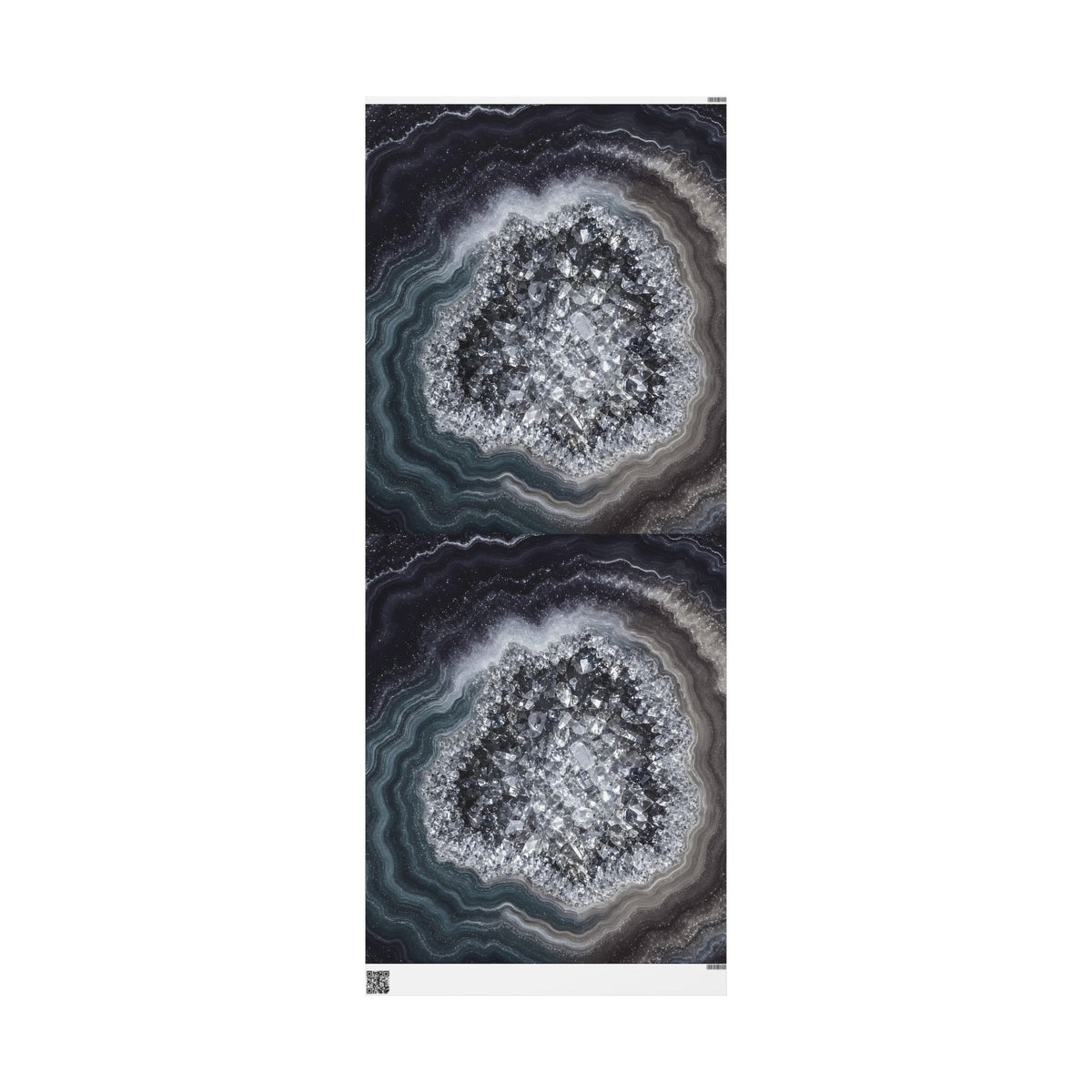 Geode Core - Silver Smoke Wrapping Paper