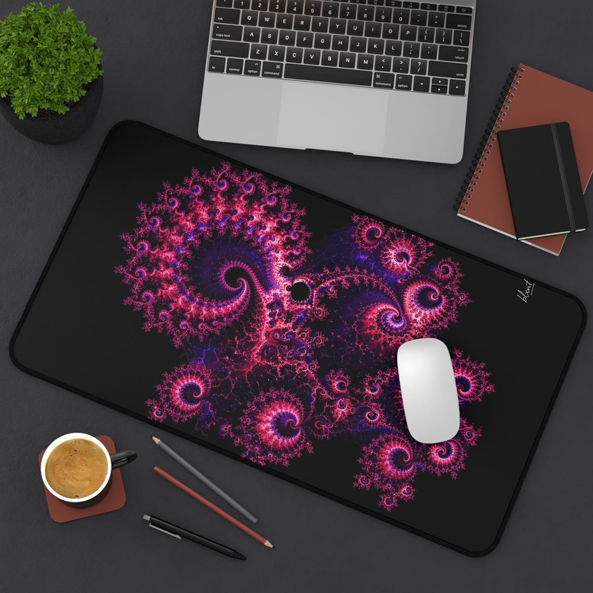 Copper Infinity - Hot Pink & Violet Desk Mat