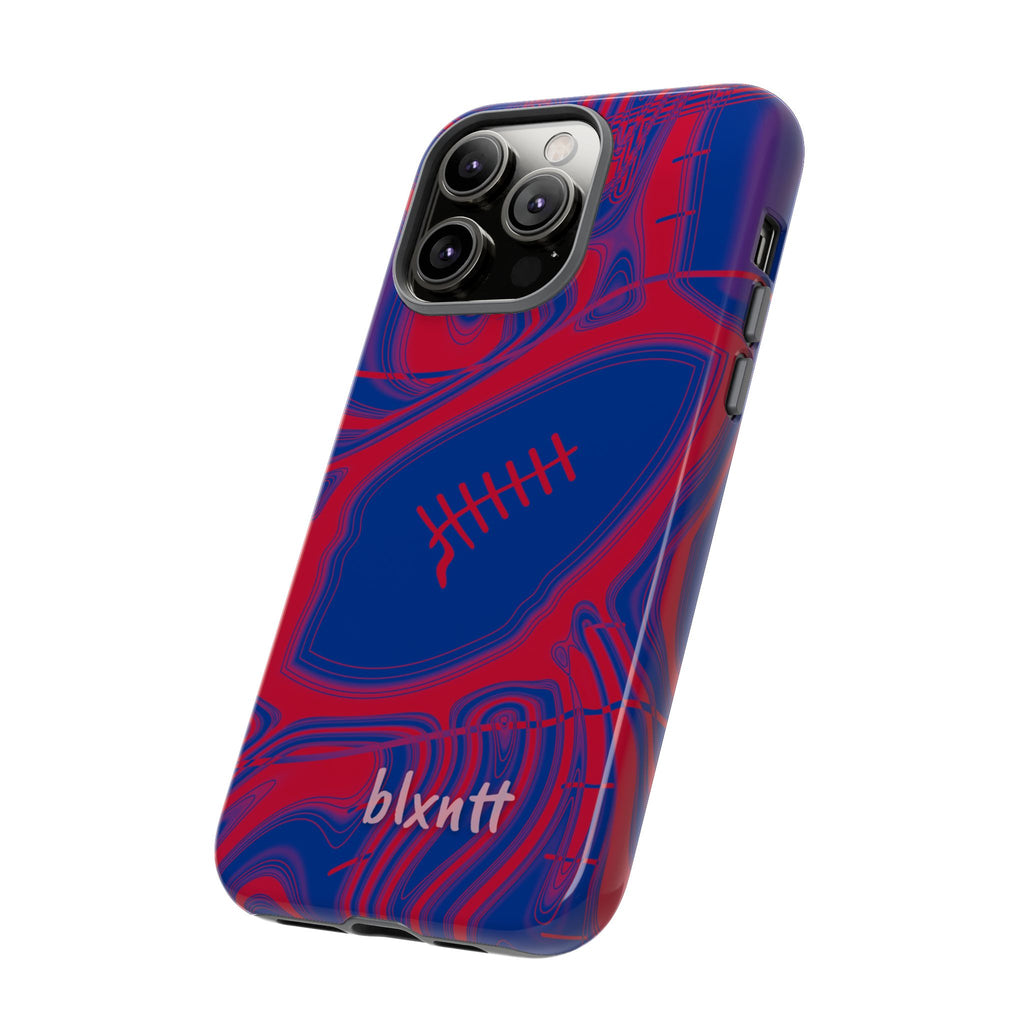 Royal Blue & Red Trippy Football Phone Case